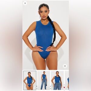 Fashion Nova Vibrant Royal Blue Woman’s Sleeveless Bodysuit